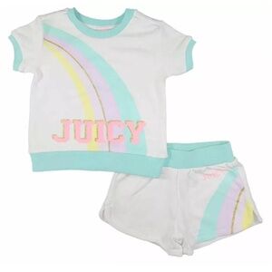 Juicy Couture Girls Two-Piece Short Set Size 24 months new without tags
